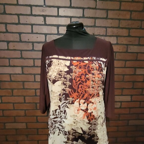 Perception Concept 3/4 length sleeve top with scoop neck - Size XL - Picture 6 of 7